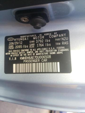 Photo 9 VIN: KMHDH6AE7DU006508 - HYUNDAI ELANTRA CO 