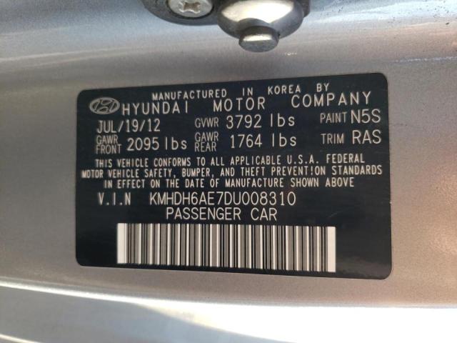 Photo 9 VIN: KMHDH6AE7DU008310 - HYUNDAI ELANTRA CO 