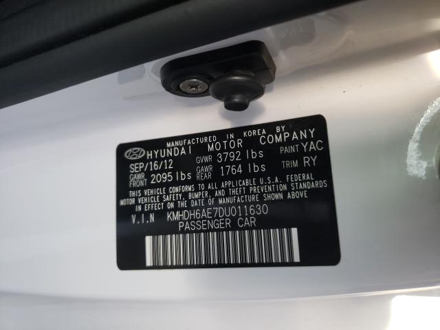 Photo 9 VIN: KMHDH6AE7DU011630 - HYUNDAI ELANTRA CO 