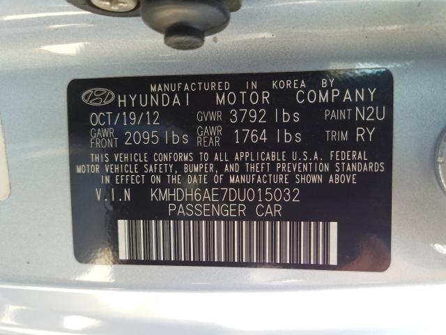 Photo 9 VIN: KMHDH6AE7DU015032 - HYUNDAI ELANTRA CO 