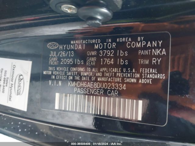 Photo 8 VIN: KMHDH6AE8DU023334 - HYUNDAI ELANTRA 