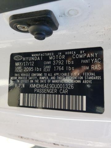 Photo 9 VIN: KMHDH6AE9DU001326 - HYUNDAI ELANTRA CO 