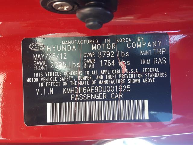 Photo 9 VIN: KMHDH6AE9DU001925 - HYUNDAI ELANTRA CO 