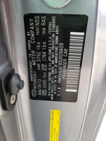 Photo 9 VIN: KMHDH6AE9DU009409 - HYUNDAI ELANTRA CO 