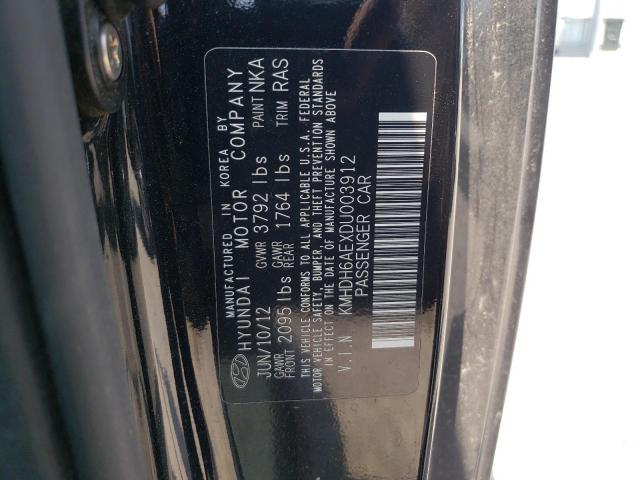 Photo 9 VIN: KMHDH6AEXDU003912 - HYUNDAI ELANTRA CO 