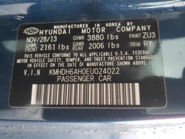 Photo 9 VIN: KMHDH6AH0EU024022 - HYUNDAI ELANTRA CO 