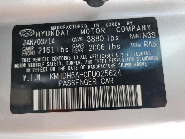 Photo 12 VIN: KMHDH6AH0EU025624 - HYUNDAI ELANTRA 