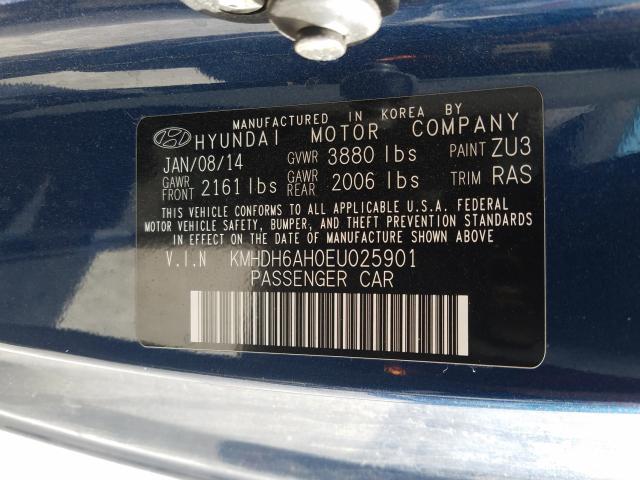 Photo 9 VIN: KMHDH6AH0EU025901 - HYUNDAI ELANTRA CO 