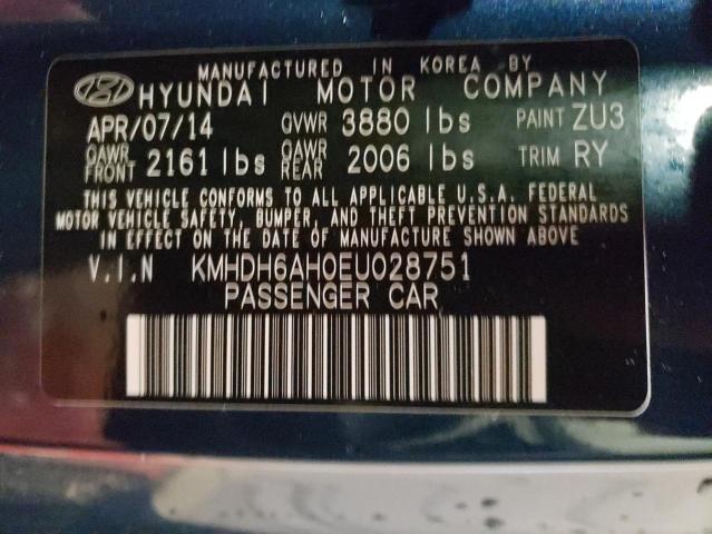 Photo 12 VIN: KMHDH6AH0EU028751 - HYUNDAI ELANTRA CO 