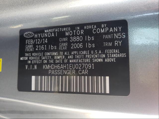 Photo 9 VIN: KMHDH6AH1EU027091 - HYUNDAI ELANTRA CO 