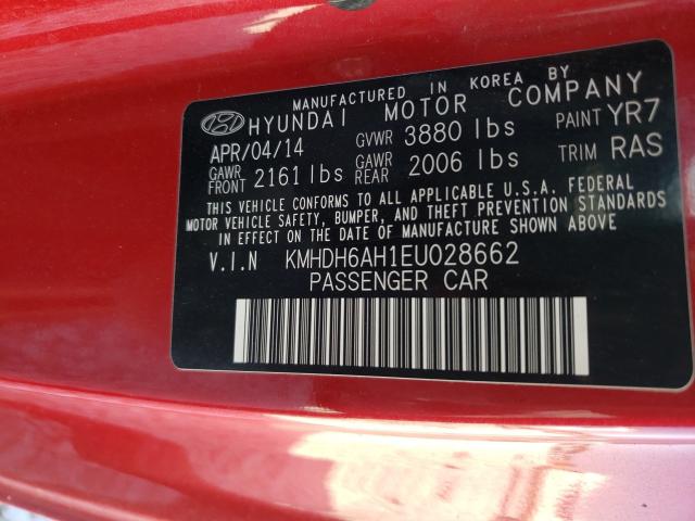 Photo 9 VIN: KMHDH6AH1EU028662 - HYUNDAI ELANTRA CO 