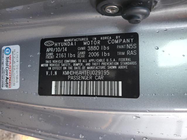 Photo 12 VIN: KMHDH6AH1EU029195 - HYUNDAI ELANTRA 