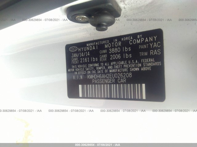 Photo 8 VIN: KMHDH6AH2EU026208 - HYUNDAI ELANTRA COUPE 