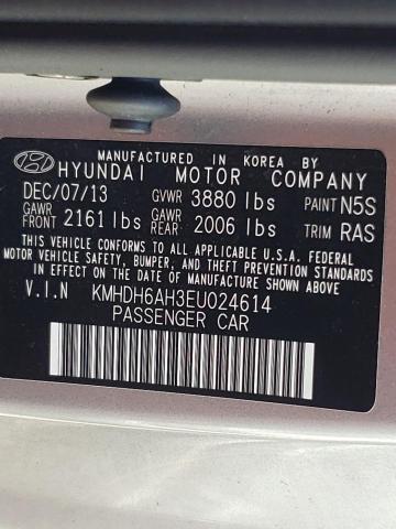 Photo 9 VIN: KMHDH6AH3EU024614 - HYUNDAI ELANTRA CO 