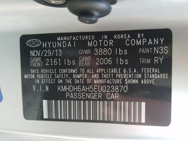 Photo 9 VIN: KMHDH6AH5EU023870 - HYUNDAI ELANTRA CO 