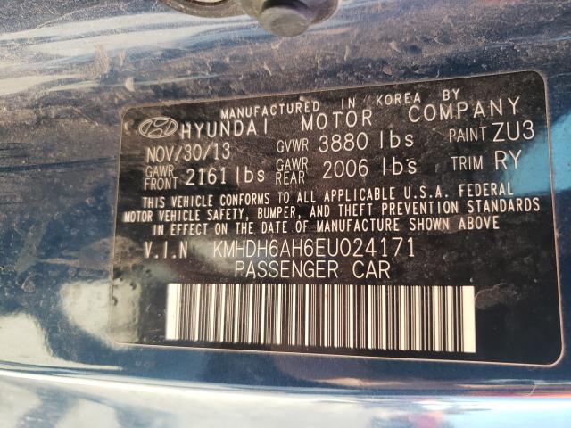 Photo 9 VIN: KMHDH6AH6EU024171 - HYUNDAI ELANTRA CO 