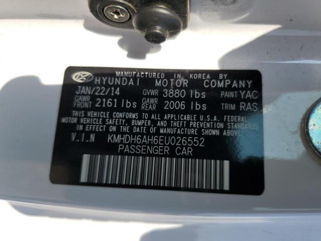 Photo 12 VIN: KMHDH6AH6EU026552 - HYUNDAI ELANTRA CO 