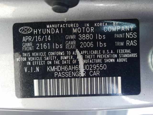 Photo 9 VIN: KMHDH6AH6EU029550 - HYUNDAI ELANTRA CO 