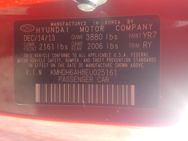 Photo 9 VIN: KMHDH6AH8EU025161 - HYUNDAI ELANTRA 