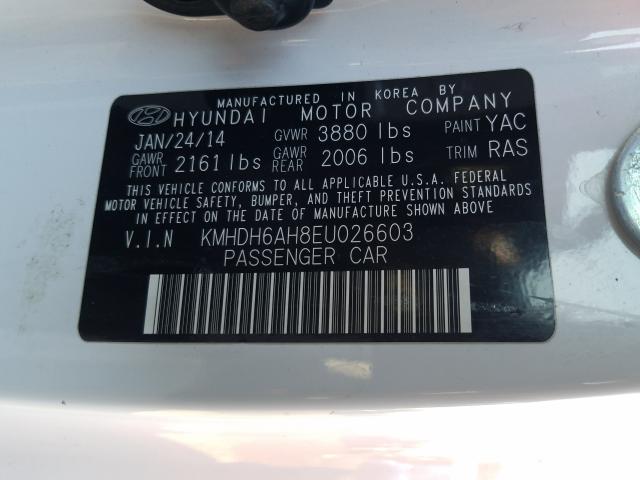 Photo 9 VIN: KMHDH6AH8EU026603 - HYUNDAI ELANTRA CO 