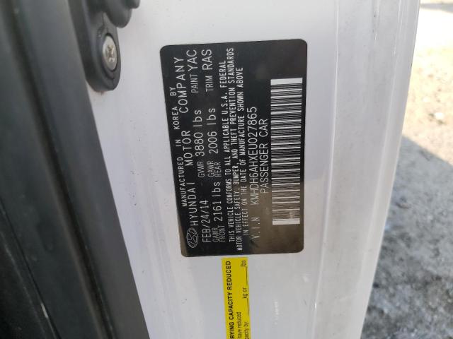 Photo 11 VIN: KMHDH6AHXEU027865 - HYUNDAI ELANTRA CO 