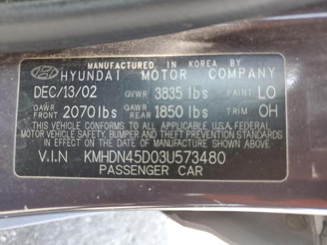 Photo 11 VIN: KMHDN45D03U573480 - HYUNDAI ELANTRA 