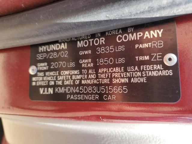 Photo 11 VIN: KMHDN45D83U515665 - HYUNDAI ELANTRA 