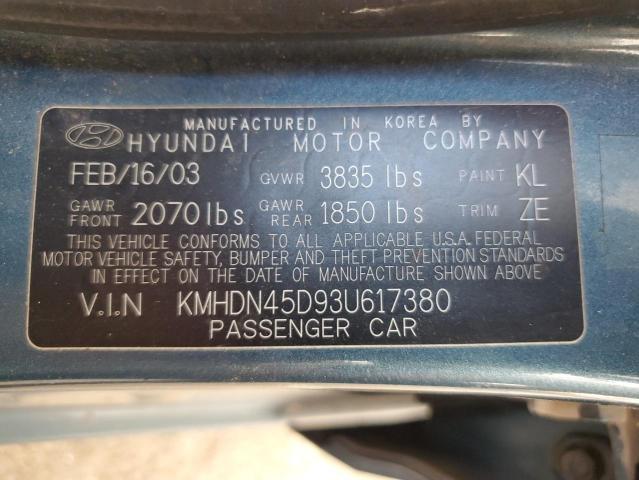 Photo 11 VIN: KMHDN45D93U617380 - HYUNDAI ELANTRA 