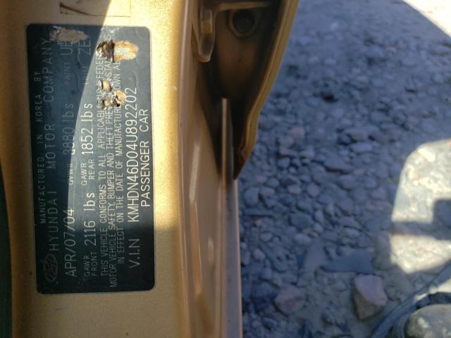 Photo 11 VIN: KMHDN46D04U892202 - HYUNDAI ELANTRA 