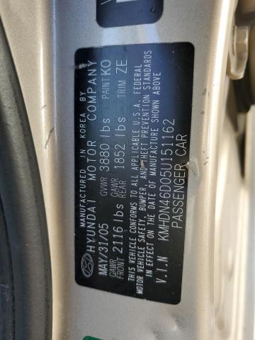 Photo 11 VIN: KMHDN46D05U151162 - HYUNDAI ELANTRA 4D 