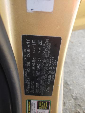 Photo 11 VIN: KMHDN46D34U722223 - HYUNDAI ELANTRA GL 