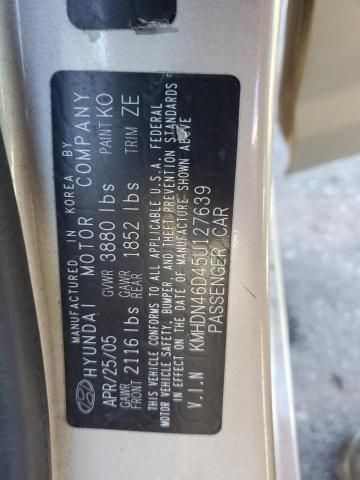 Photo 11 VIN: KMHDN46D45U127639 - HYUNDAI ELANTRA GL 