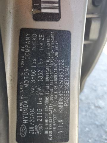 Photo 11 VIN: KMHDN46D45U953522 - HYUNDAI ELANTRA GL 