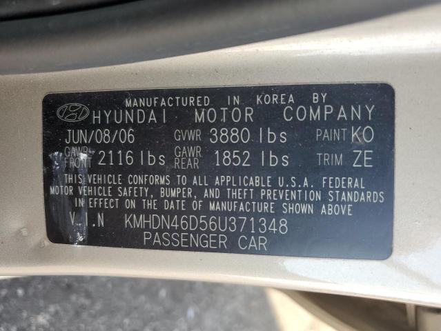 Photo 11 VIN: KMHDN46D56U371348 - HYUNDAI ELANTRA GL 