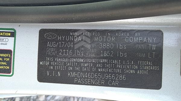 Photo 1 VIN: KMHDN46D65U966286 - HYUNDAI ELANTRA 