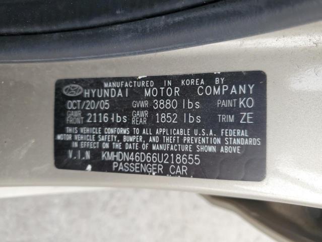 Photo 11 VIN: KMHDN46D66U218655 - HYUNDAI ELANTRA GL 