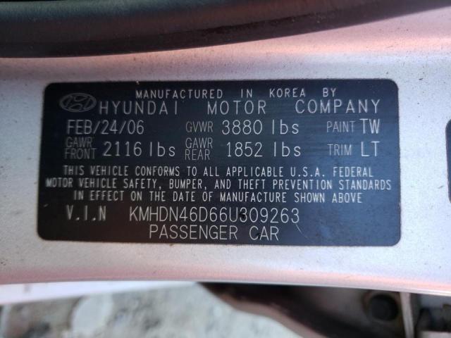 Photo 9 VIN: KMHDN46D66U309263 - HYUNDAI ELANTRA GL 