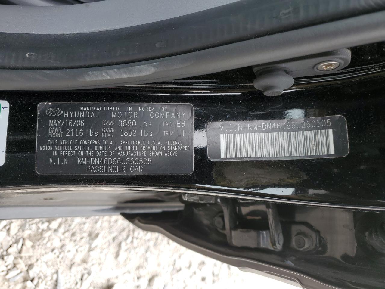 Photo 11 VIN: KMHDN46D66U360505 - HYUNDAI ELANTRA 