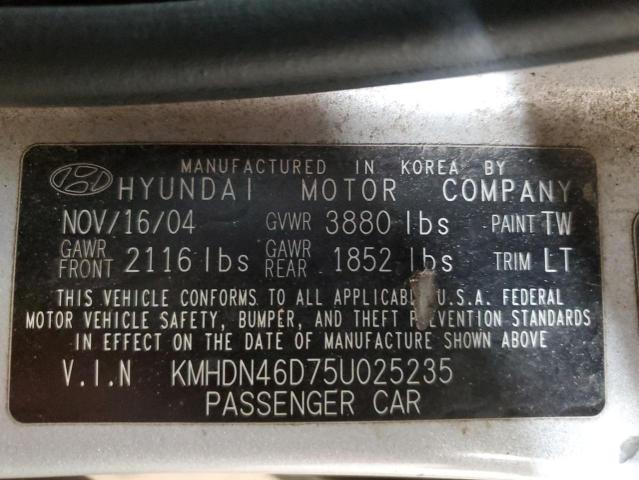 Photo 11 VIN: KMHDN46D75U025235 - HYUNDAI ELANTRAGLS 