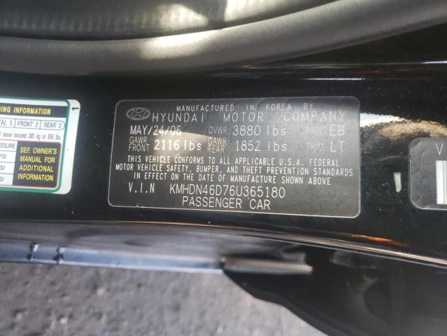 Photo 9 VIN: KMHDN46D76U365180 - HYUNDAI ELANTRA 