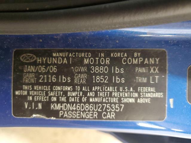 Photo 11 VIN: KMHDN46D86U275357 - HYUNDAI ELANTRA 