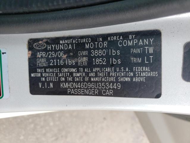 Photo 9 VIN: KMHDN46D96U353449 - HYUNDAI ELANTRA GL 