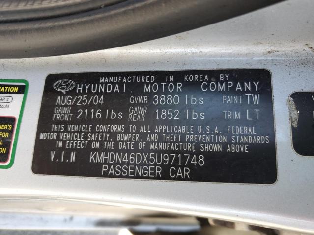 Photo 11 VIN: KMHDN46DX5U971748 - HYUNDAI ELANTRA GL 