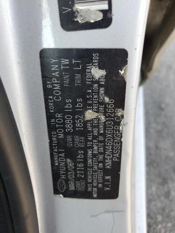 Photo 11 VIN: KMHDN46DX6U312666 - HYUNDAI ELANTRA GL 