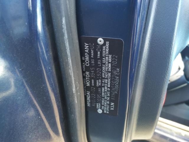 Photo 11 VIN: KMHDN55D23U077022 - HYUNDAI ELANTRA GL 