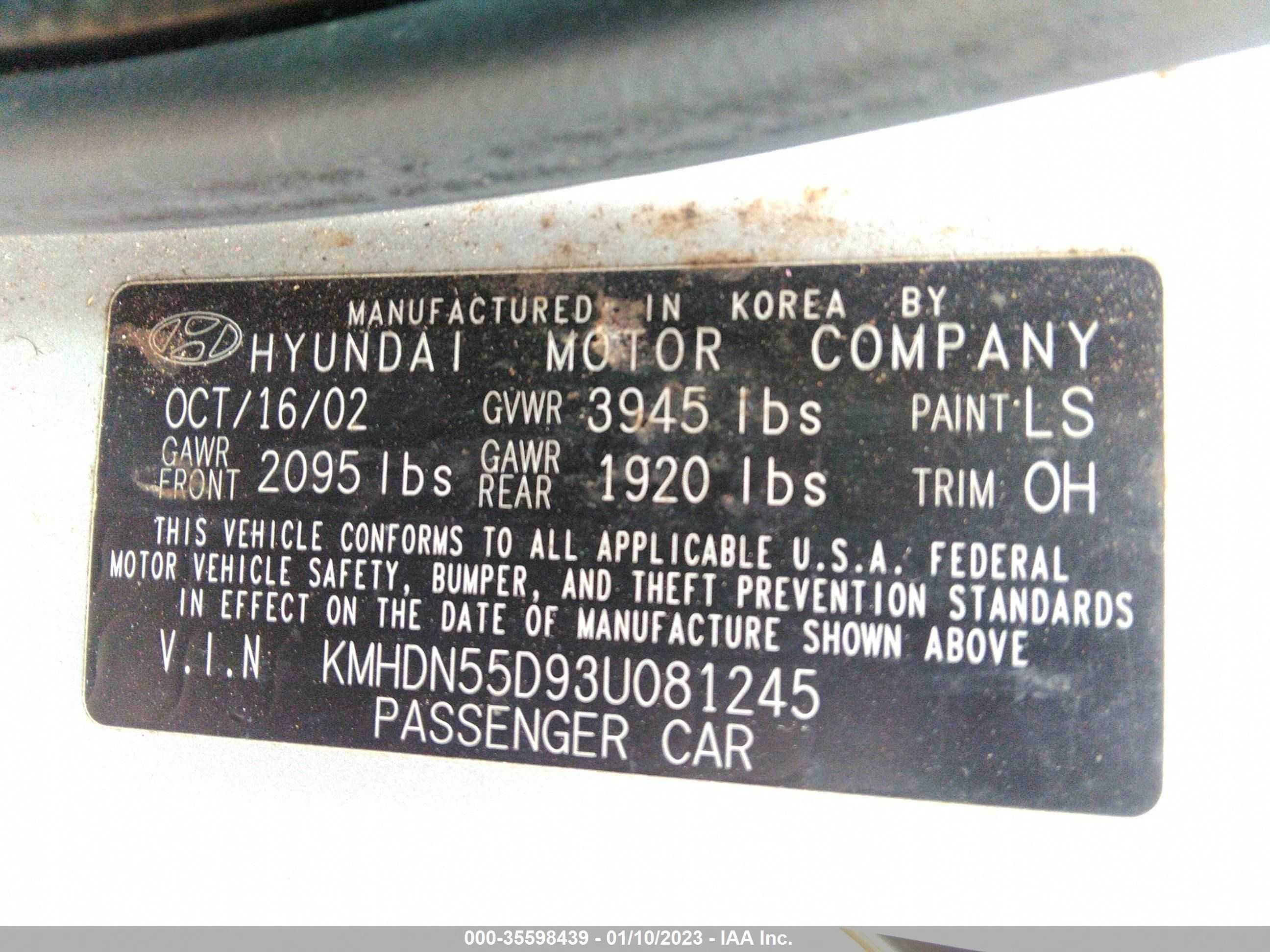 Photo 8 VIN: KMHDN55D93U081245 - HYUNDAI ELANTRA 