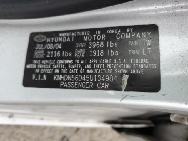 Photo 11 VIN: KMHDN56D45U134984 - HYUNDAI ELANTRA 