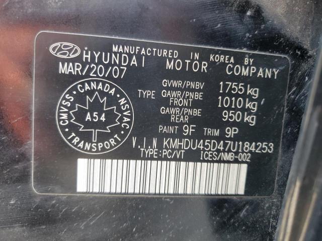 Photo 11 VIN: KMHDU45D47U184253 - HYUNDAI ELANTRA 