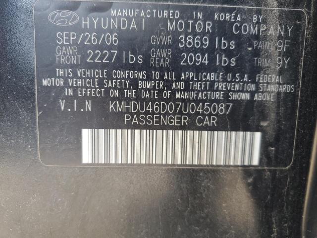 Photo 11 VIN: KMHDU46D07U045087 - HYUNDAI ELANTRA 