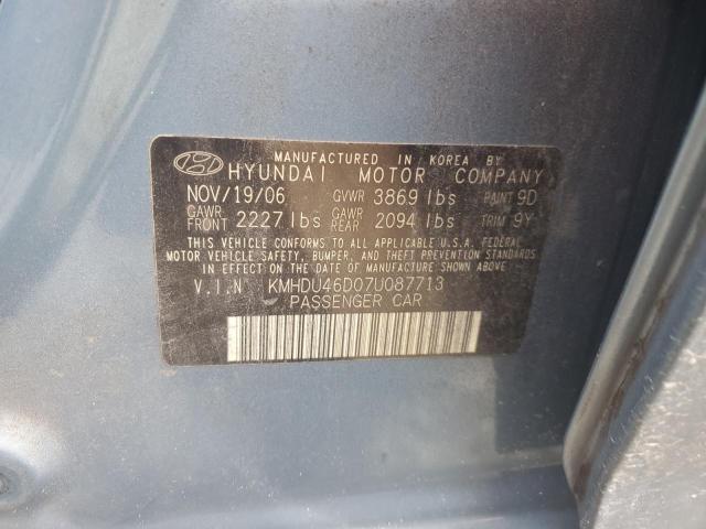 Photo 11 VIN: KMHDU46D07U087713 - HYUNDAI ELANTRA GL 